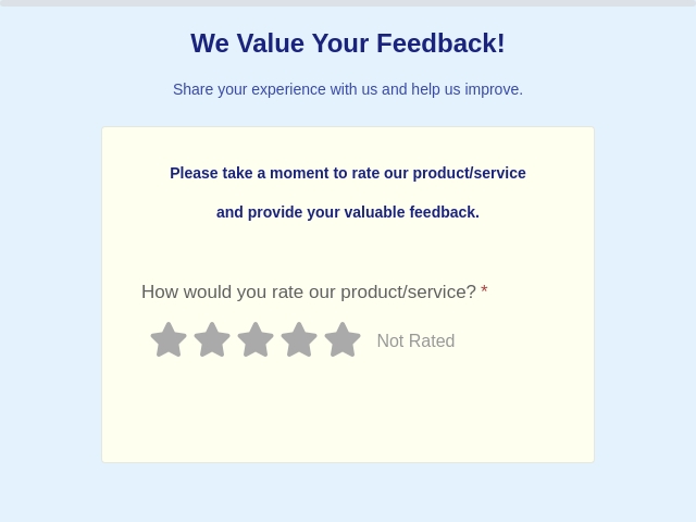 Customer Satisfaction Rating with GMB Redirect (Type 1)