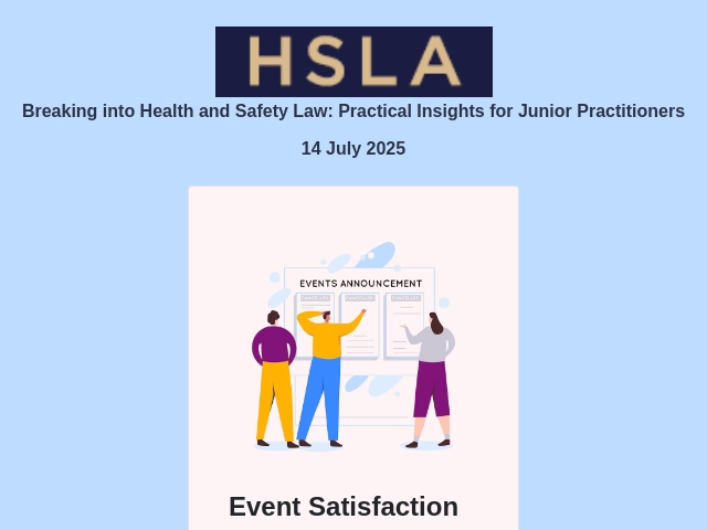 HSLA Event Survey