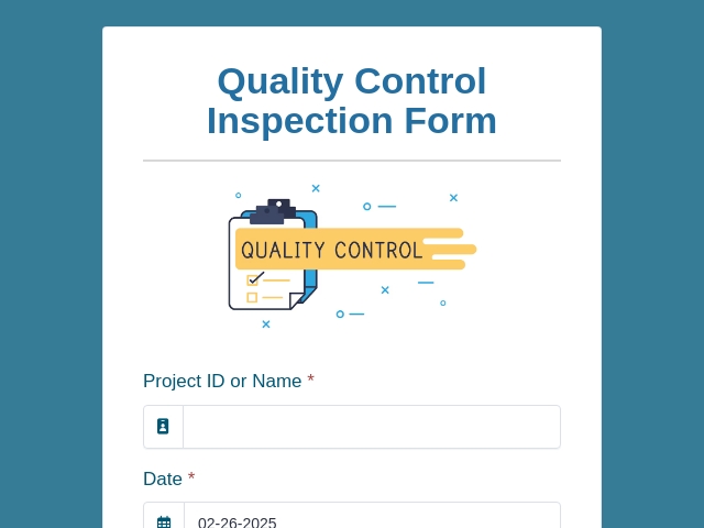 Quality Control Inspection Form - Free Template | Customize & Use - FormNX